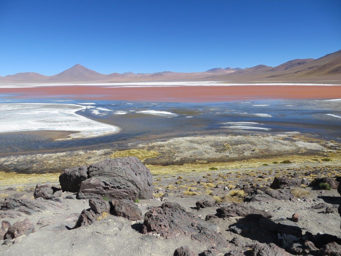 Lake in Eduardo Avaroa National Park, Atacama Desert in Uyuni, Bolivia