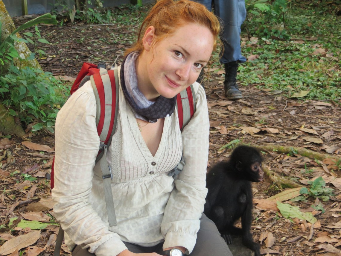 Me and my Spider Monkey friend, Serere reserve, Bolivia