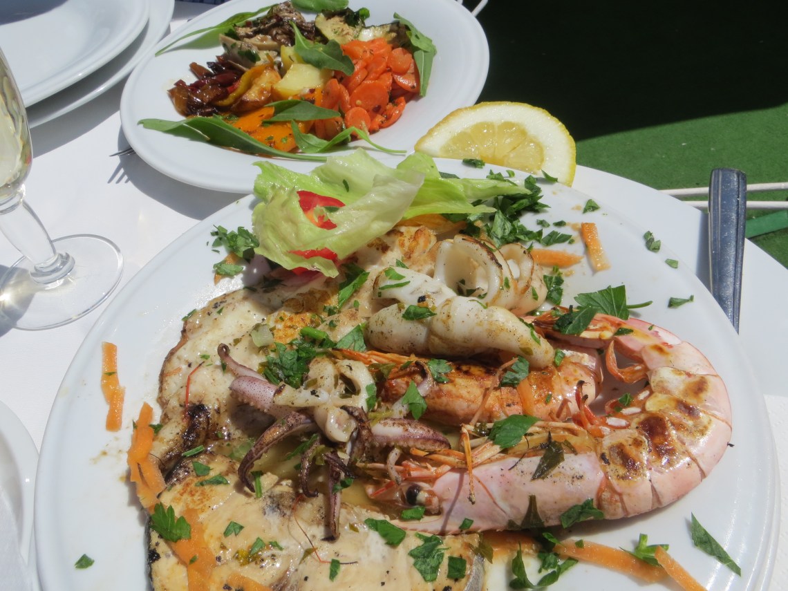 Delicious seafood in Sorrento, Italy