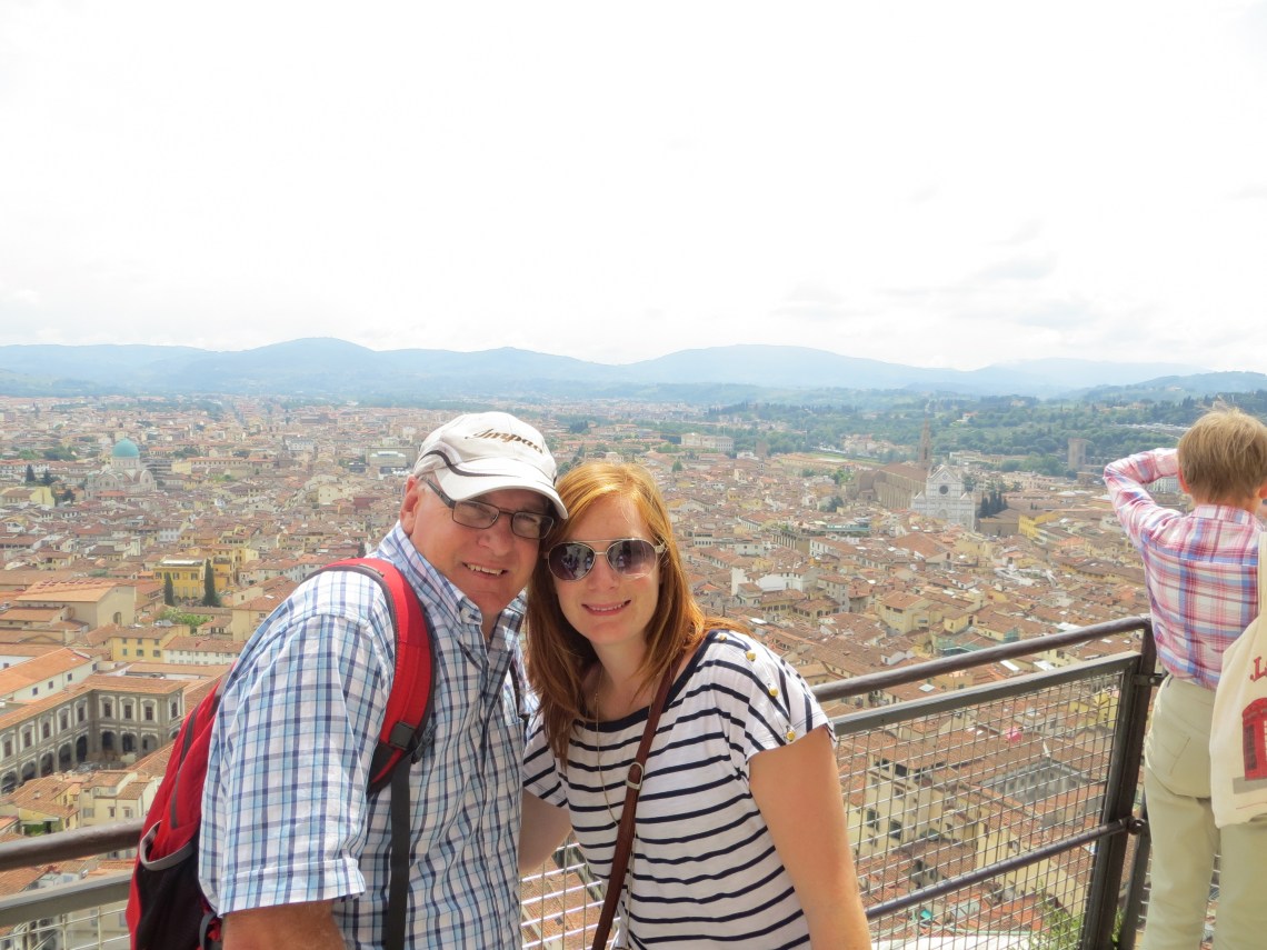 Me and my Dad at the top of the Dome, Florence, Italy